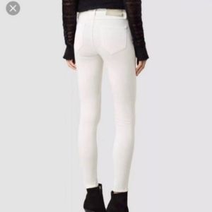 AllSaints Ashby Low Rise Skinny Fit White Jeans